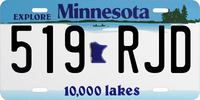 MN license plate 519RJD
