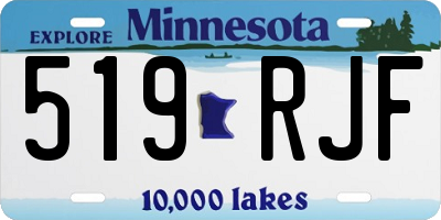 MN license plate 519RJF