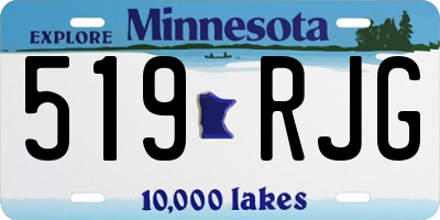 MN license plate 519RJG