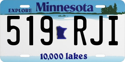MN license plate 519RJI