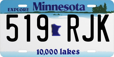 MN license plate 519RJK