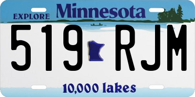 MN license plate 519RJM
