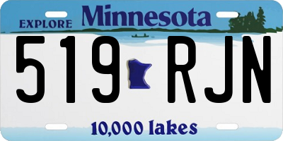 MN license plate 519RJN