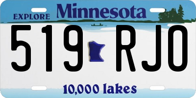 MN license plate 519RJO