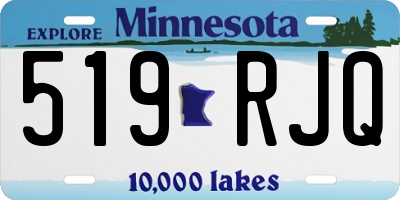 MN license plate 519RJQ