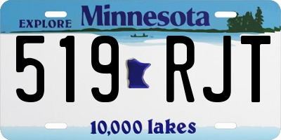 MN license plate 519RJT