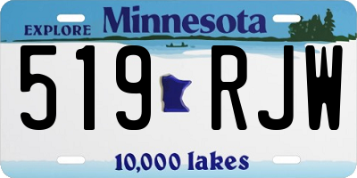 MN license plate 519RJW