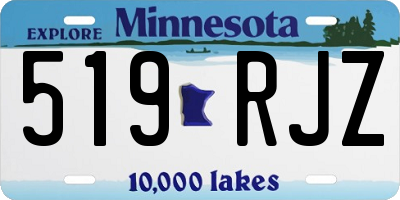 MN license plate 519RJZ