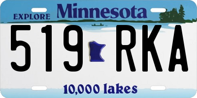 MN license plate 519RKA