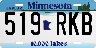 MN license plate 519RKB