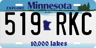 MN license plate 519RKC