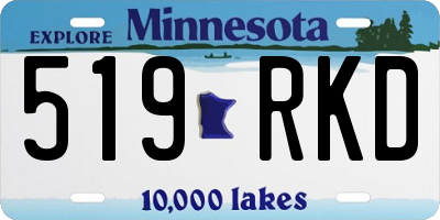 MN license plate 519RKD