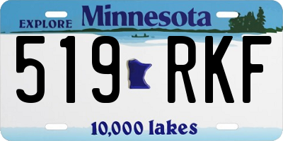 MN license plate 519RKF