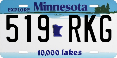 MN license plate 519RKG