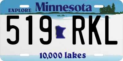 MN license plate 519RKL