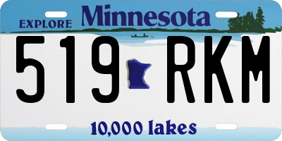 MN license plate 519RKM