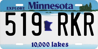 MN license plate 519RKR