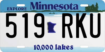 MN license plate 519RKU