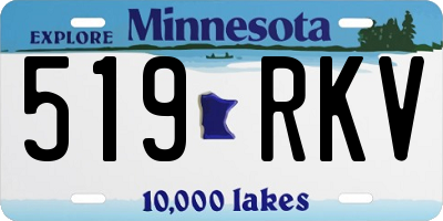 MN license plate 519RKV