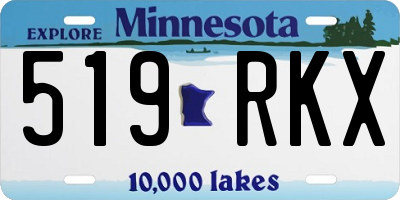 MN license plate 519RKX