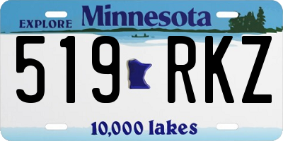 MN license plate 519RKZ