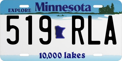 MN license plate 519RLA