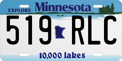 MN license plate 519RLC