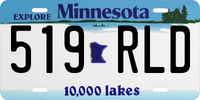 MN license plate 519RLD