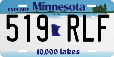MN license plate 519RLF