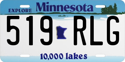 MN license plate 519RLG