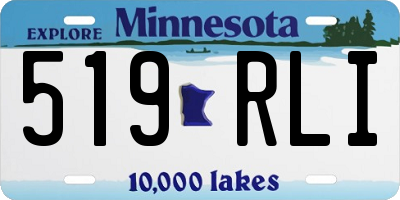 MN license plate 519RLI