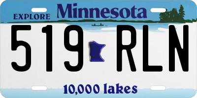 MN license plate 519RLN