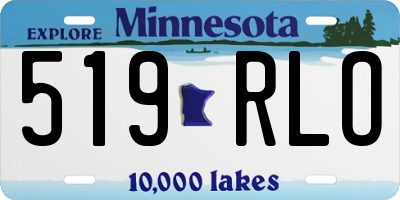 MN license plate 519RLO
