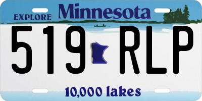 MN license plate 519RLP