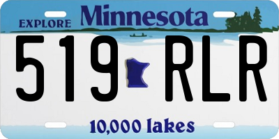 MN license plate 519RLR