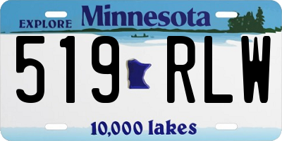 MN license plate 519RLW