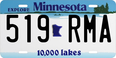 MN license plate 519RMA