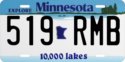 MN license plate 519RMB