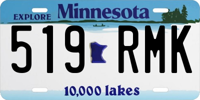 MN license plate 519RMK