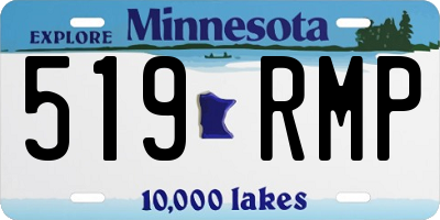 MN license plate 519RMP