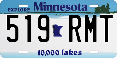 MN license plate 519RMT
