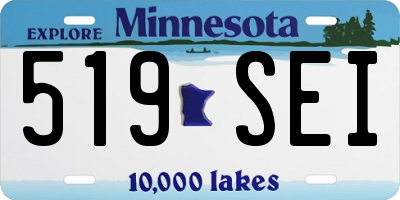 MN license plate 519SEI