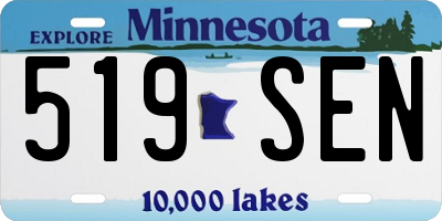 MN license plate 519SEN
