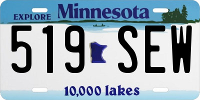 MN license plate 519SEW