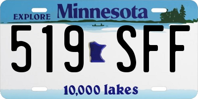 MN license plate 519SFF