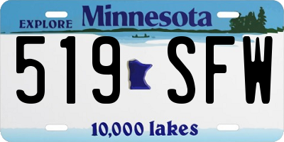 MN license plate 519SFW