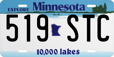 MN license plate 519STC
