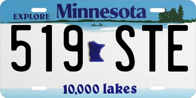 MN license plate 519STE