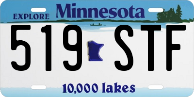 MN license plate 519STF