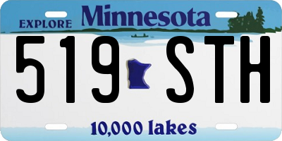 MN license plate 519STH